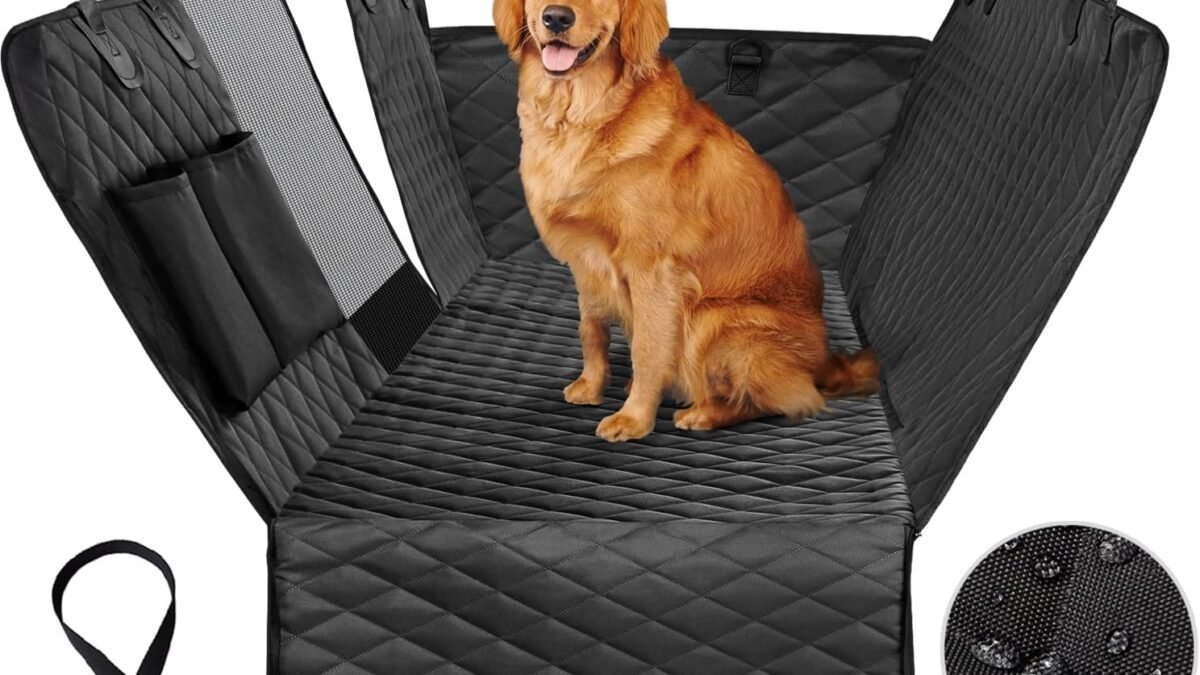 Vailge Dog Seat Cover for Back Seat, 100% Waterproof Dog Car Seat Covers with Mesh Window, Scratch Prevent Antinslip Dog Car Hammock, Car Seat Covers for Dogs, Dog Backseat Cover for Cars,Standard